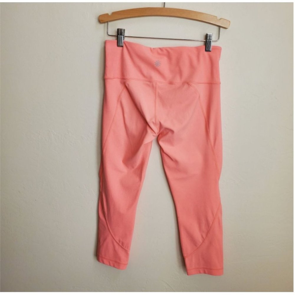 Athleta capri workout leggings Size S pink color